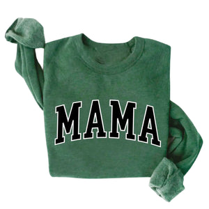 Mama Puff Letter Crewneck - Shamrock