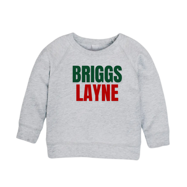 Personalized Christmas Crewneck - Grey