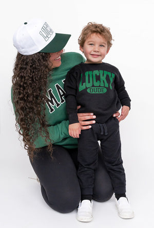 Mama Puff Letter Crewneck - Shamrock