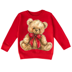 Teddy Bear Crewneck - Red
