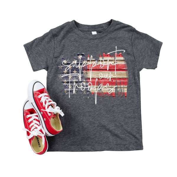 America Support Our Troops Adult Tee
