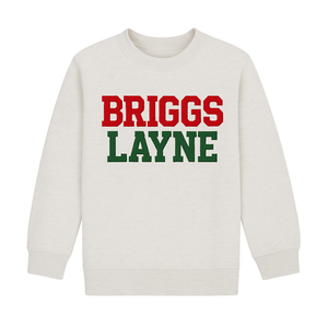 Personalized Christmas Crewneck- Oatmeal