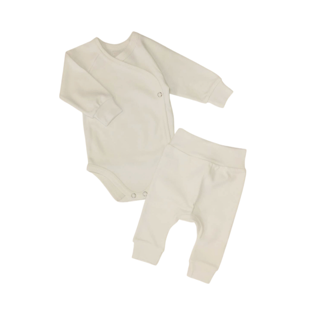 Personalized Newborn Jogger Set- Ivory