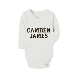 Personalized Name Kimono Onesie- Ivory