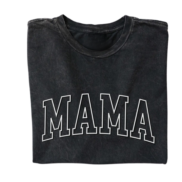 Mama Tee - Distressed Black