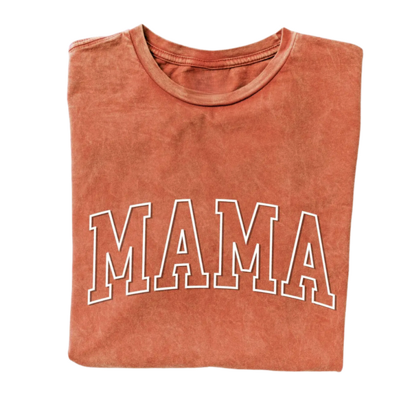 Mama Tee - Distressed Pumpkin