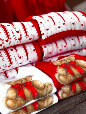 Teddy Bear Crewneck - Red