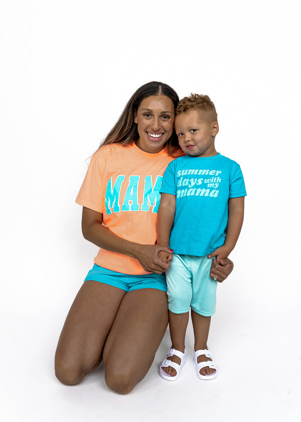 Mama Neon Coral Tee