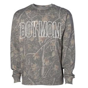Boy Mom Camo Crewneck