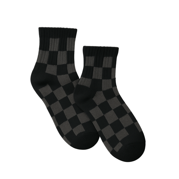 Checkered Black Socks