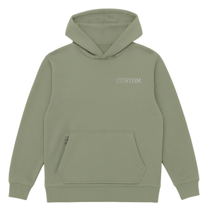 Custom Cozy Sweatshirt with Zip Detail - Sage