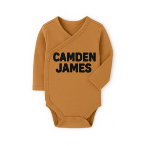 Personalized Name Kimono Onesie- Pumpkin