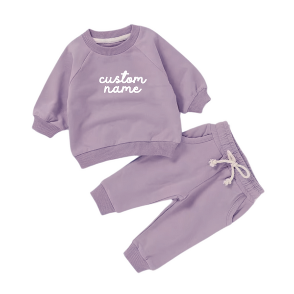 Personalized Name Jogger Set- Lilac