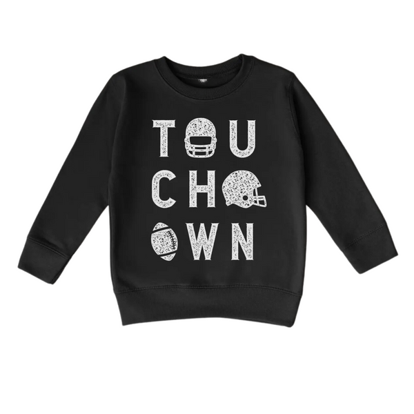 Football Kid’s Crewneck- Black