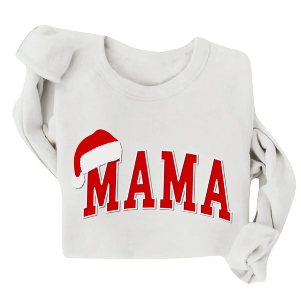 Santa Mama Puff Letter Crewneck