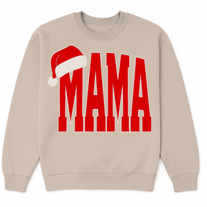 Mama Santa Crewneck- Taupe