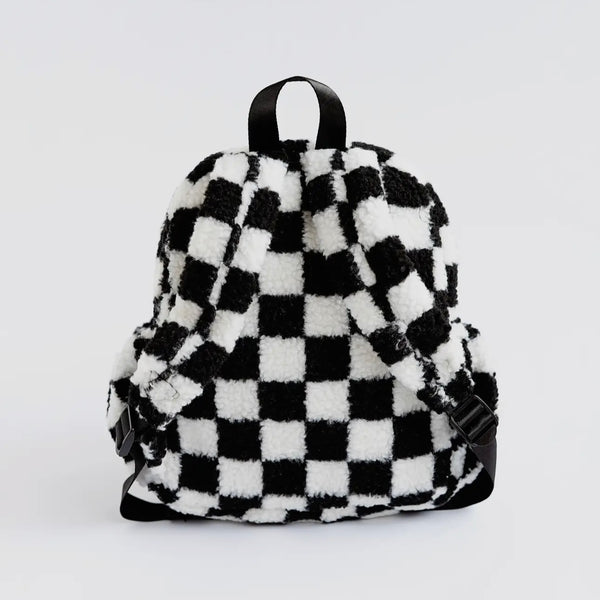 Toddler Backpack- Black Check
