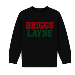 Personalized Christmas Crewneck- Black