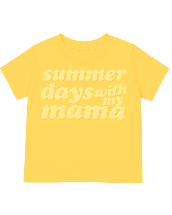 Summer Days With My Mama Tee- Yellow
