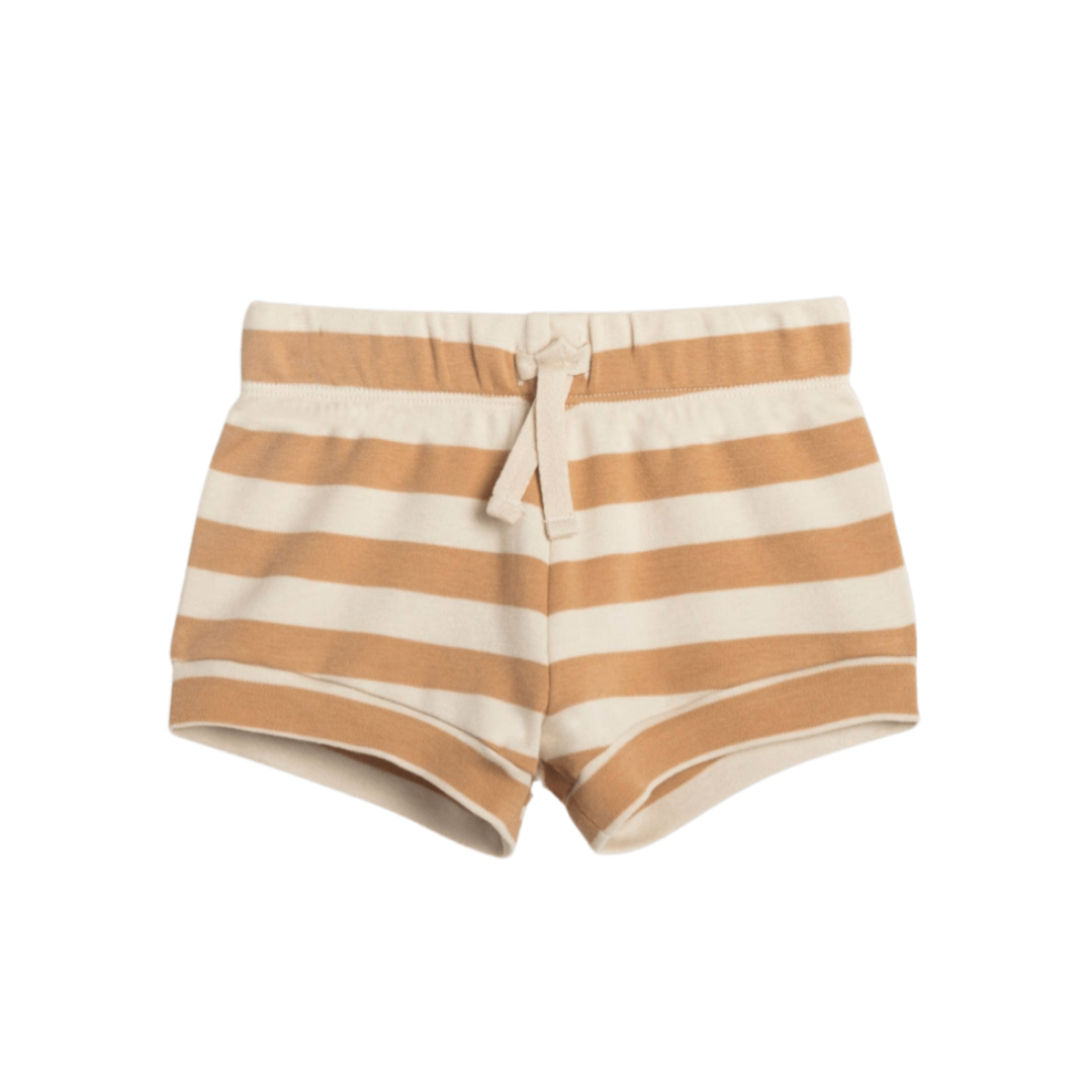 Organic Shorts- Orange Stripe